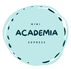 logo en tonos pastel y sin fondo de la mini academia express